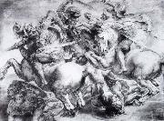 Leonardo  Da Vinci The Battle of Anghiari china oil painting artist